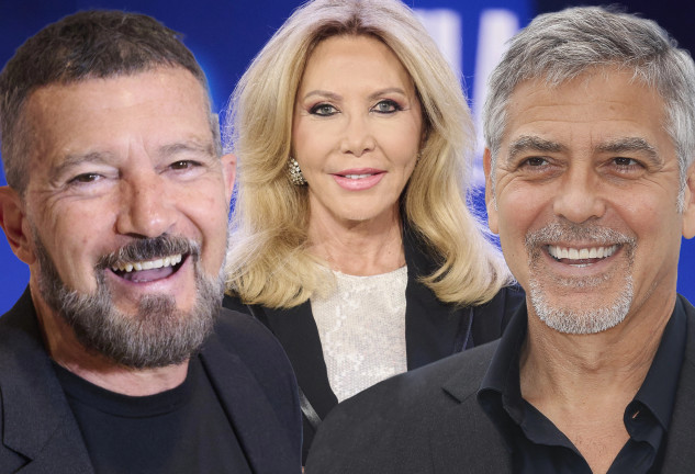 Antonio Bnaderas, NOrma Duval, y George Clooney