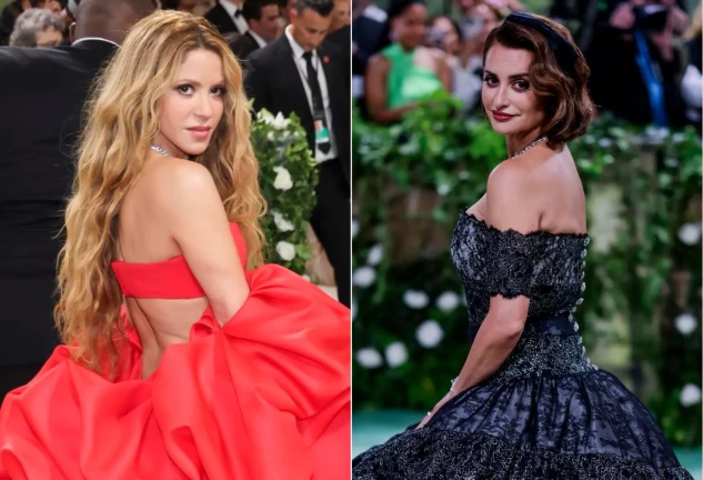 Shakira y Penélope Cruz en la Met Gala 2024.