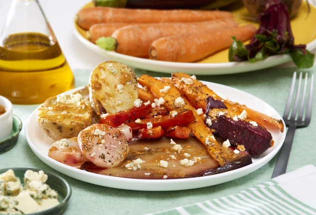 Verduras asadas con vinagreta