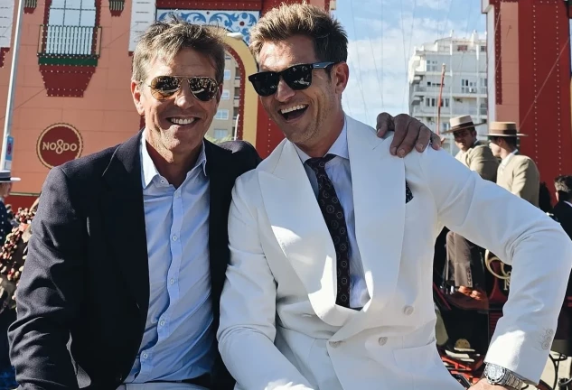 Manuel Díaz y Julio Benítez en la Feria de Abril.