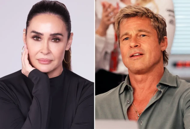 Vicky Martín Berrocal y Brad Pitt.