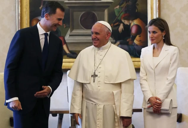 Felipe y Letizia con el papa Francisco.