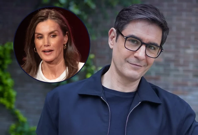 Juanra Bonet en un montaje con la reina Letizia