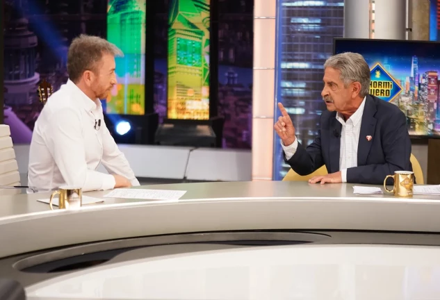Miguel Ángel Revilla con Pablo Motos en 'El Hormiguero'.