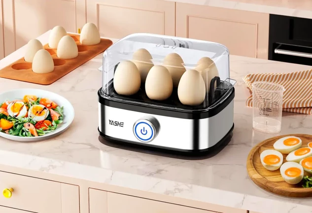 Cocedor de huevos eléctrico 6 unidades, rápido y compacto