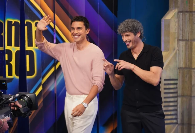 Álex González y Antonio Pagudo en su visita a 'El Hormiguero'
