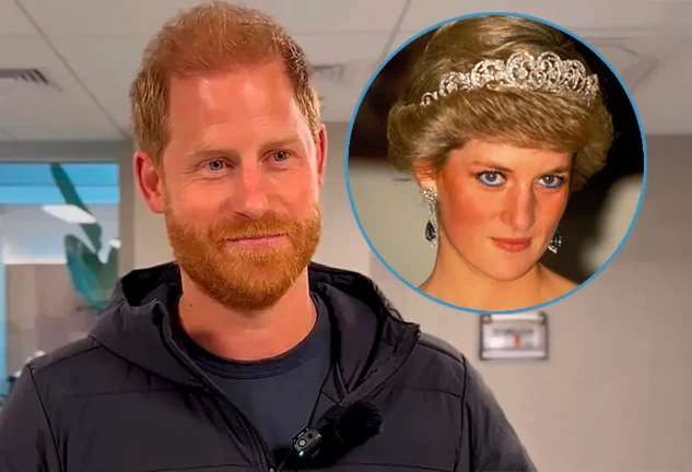 El príncipe Harry y su difunta madre Lady Di.