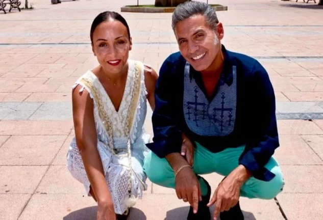 Pitingo en una imagen de redes con su (ex)mujer, Verónica Fernández