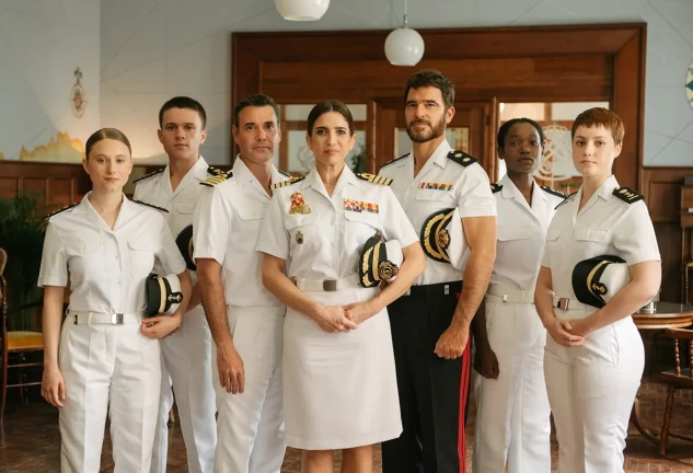 Los protagonistas de 'Marusía. Tiempos de honor', Paloma Stewart, Álex Medina, Miquel Fernández, Lucía Jiménez, Alfonso Bassave, Edith Martínez-Val y Carmen de la Vega.