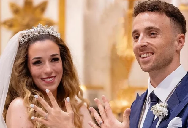 Diogo Jota, en su boda con Rute Cardoso, 11 días antes de morir.