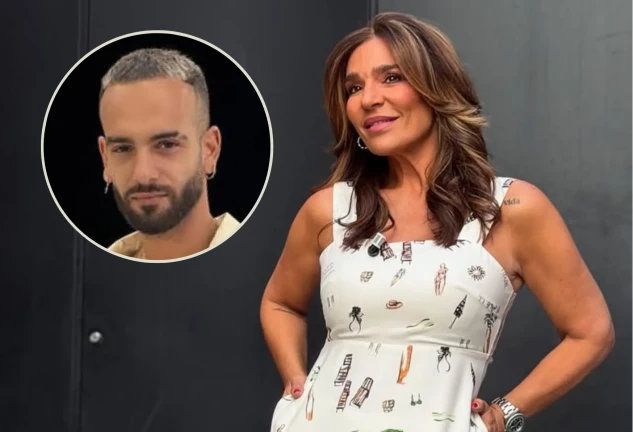 Raquel Bollo en un montaje con su hijo Manuel Cortés