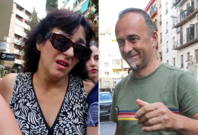 Juana Rivas y Francesco Arcuri, ayer en Granada.