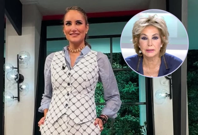 Alba Carrillo en un montaje con Ana Rosa Quintana
