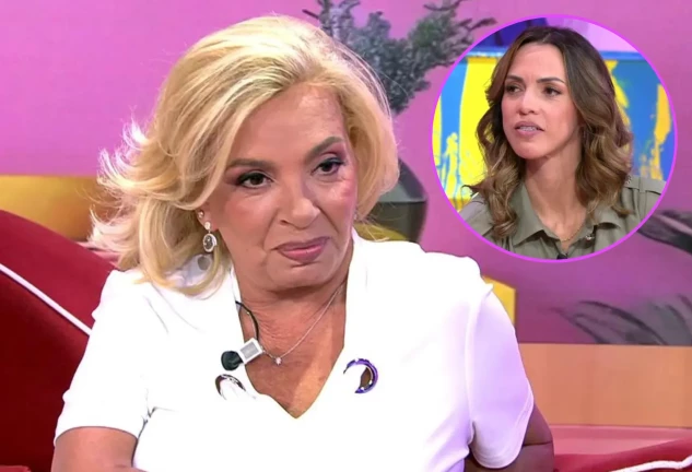Carmen Borrego en Telecinco, en un montaje con Paola Olmedo.