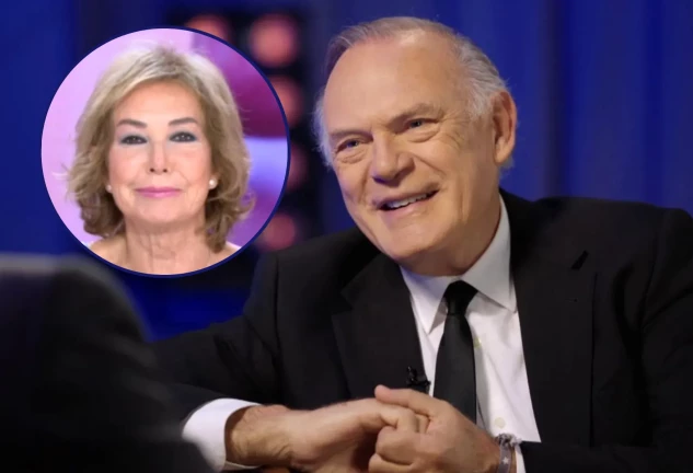 Pedro Piqueras en Telecinco, en un montaje con con Ana Rosa Quintana.
