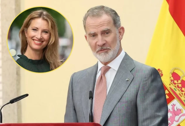 Eva Sannum en un montaje con Felipe VI