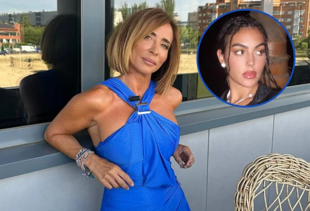María Patiño en un montaje con Georgina Rodríguez