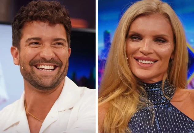 Pablo Alborán y Esther Cañadas en un montaje en El hormiguero