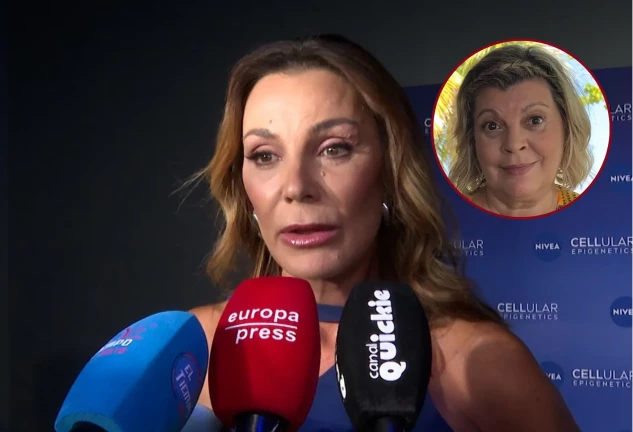 Mar Flores en un evento de NIVEA en un montaje con Terelu