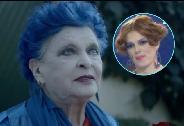Lucía Bosé en un clip del vídeo  'La canción de Bimba', en un montaje con Bimba Bosé