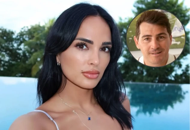 Claudia Bavel en un montaje con Iker Casillas