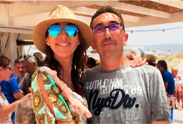 Paz Padilla junto a su hermano Luis, en una imagen de redes sociales.