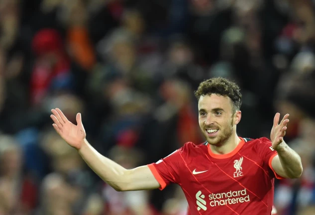 Diogo Jota en un partido.