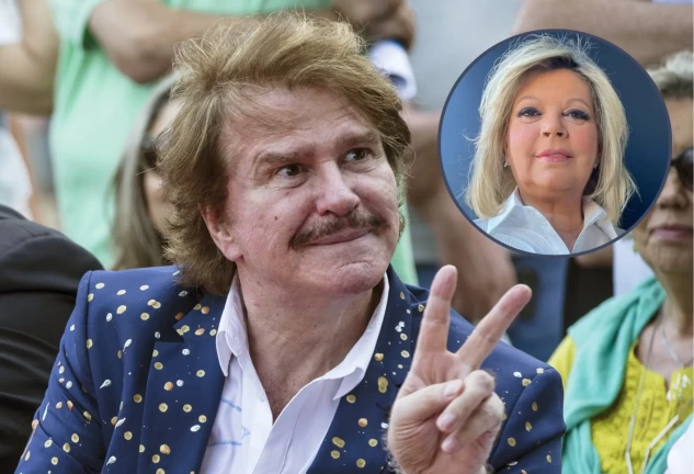 Bigote Arrocet en un montaje con Terelu Campos.