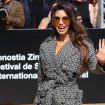 Pilar Rubio, radiante a su llegada a San Sebastián para presentar su nuevo programa. Foto: EP