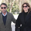 Álvaro Muñoz Escassi y Maria Jose Suárez en el Tanatorio San Isidro para despedir a Laura Valenzuela (Europa Press)
