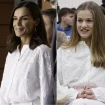 Letizia y Leonor comparten blusa blanca