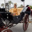 Victoria Federica en un coche de caballos en la Feria de Abril de 2022.