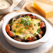 Champiñones y mejillones con bechamel