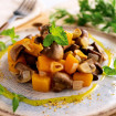 Salteado de champiñones y calabaza