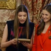 La infanta Sofía y la princesa Leonor