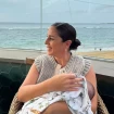 Anabel Pantoja con Alma, su hija, en brazos.