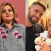 Pilar Vidal y Anabel Pantoja y David Rodríguez con su hija, Alma.