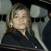 Cari Lapique sale de la parroquia de San Agustín donde ha asistido a una misa funeral en memoria de su hermano Manuel Lapique