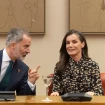 Los Reyes Felipe VI y Letizia durante un acto conmemorativo por el ‘Día Internacional del Pueblo Gitano’, en el Congreso de los Diputados