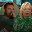 Belén Esteban en La Revuelta en un montaje con su marido, Miguel, en plató entre el público