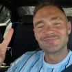 Cristian Suescun en una imagen de redes desde el coche