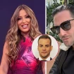 Verónica Romero y David Bustamante en un montaje con el fallecido Álex Casademunt