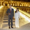 Felipe y Letizia en el Templo de Hatshepsut, en Luxor.