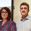 Santina y Pippo Biondo, padres de Mario, en la rueda de prensa que han dado hoy.
Foto: Europa Press.