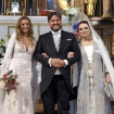 María José Cantudo con los novios, Manuel Otero Jr. y Maribel Sánchez.