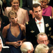 Eva, guapísima, con Felipe de Borbón durante la boda de Haakon y Mette-Marit.