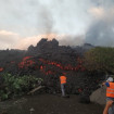El volcán Cumbre Vieja ha creado coladas de lava que alcanzan hasta los 600 metros de anchura y los 15 metros de altura. 