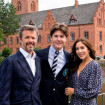 Christian, junto a sus padres, Federico y Mary. 