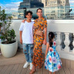 Georgina, junto a sus hijos en el hotel de Cristiano Ronaldo en Madrid.