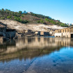 Pueblo fantasma de Aceredo en el embalse de Alto Lindoso